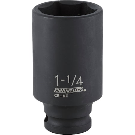 Channellock 1/2 In. Drive 1-1/4 In. 6-Point Deep Standard Impact Socket 340429